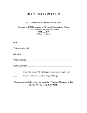 LA DOTD AVIATION TRAINING WORKSHOP