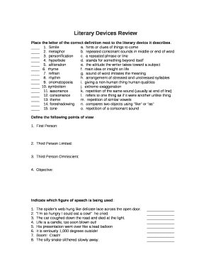 Literary Devices Review