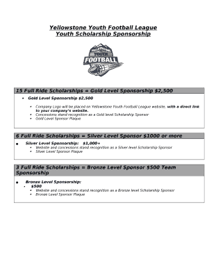 Youth Scholarship Sponsorship