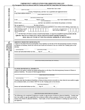 ALL VOTERS FILL OUT HERE
