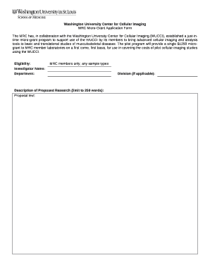 MRC Micro-Grant Application Form