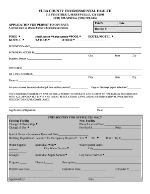 YUBA COUNTY ENVIRONMENTAL HEALTH