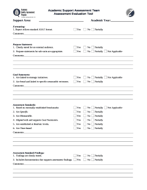 Support Area:Academic Year: