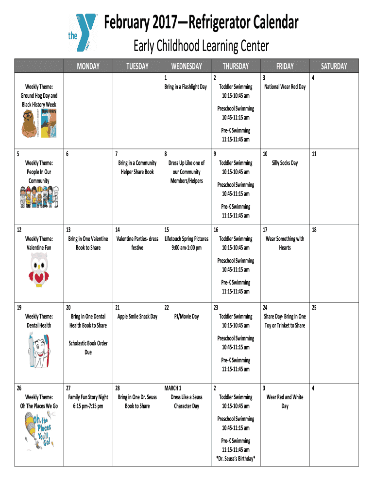Fillable Online Early Childhood Learning Center Greensburg YMCA Fax