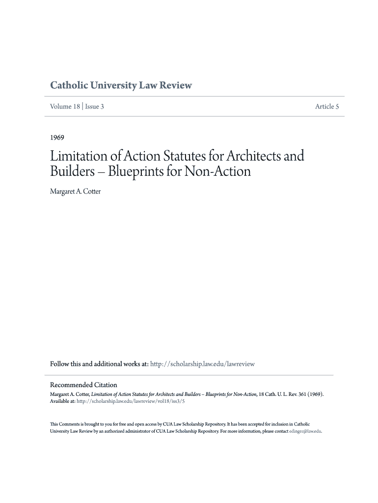 Fillable Online Limitation of Action Statutes for Architects and Fax Email Print pdfFiller