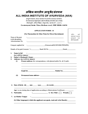 ALL INDIA INSTITUTE OF AYURVEDA (AIIA)