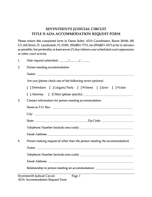 Printable ada accommodation request form and Document Blanks to Submit ...