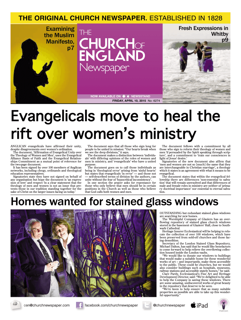 Fillable Online THE ORIGINAL CHURCH NEWSPAPER Fax Email Print - pdfFiller