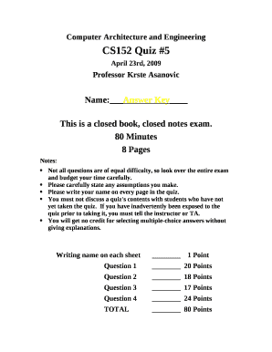 CS152 Quiz #5