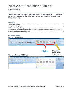 Fillable Online When creating a document, headings are important Fax ...