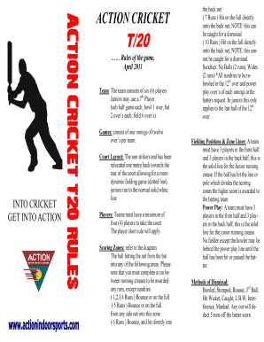 Fillable t20 cricket score sheet excel - Edit, Print ...