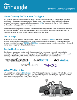 Fillable Online Exclusive Car Buying Program Fax Email Print - pdfFiller