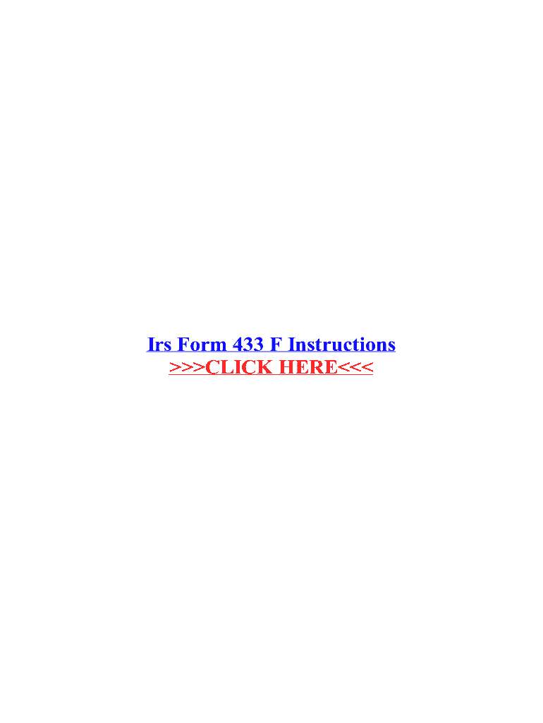 Fillable Online Irs Form 433 F Instructions Fax Email Print pdfFiller