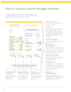 mortgage statement template word