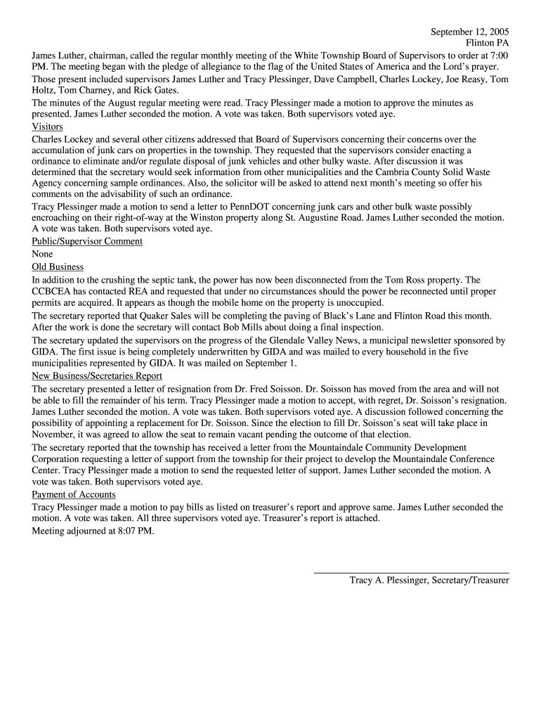 Fillable Online Flinton PA Fax Email Print pdfFiller