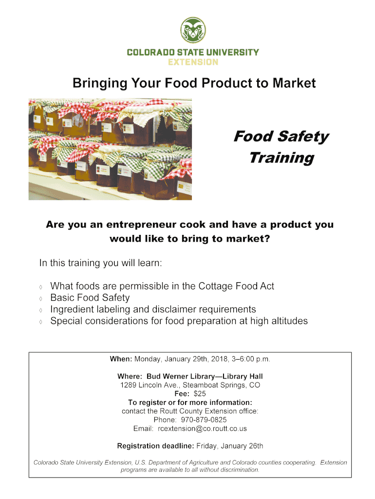 Fillable Online Bringing Your Food Product to Market Fax Email Print