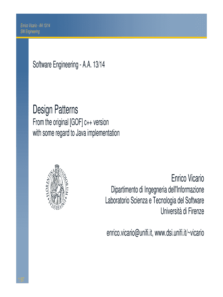 Fillable Online stlab dinfo unifi Design Patterns - STLAB Fax Email ...
