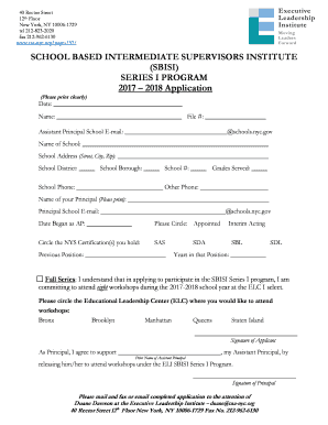 SERIES I PROGRAM