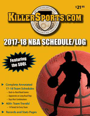 Fillable Online NBA Schedule/Log - KillerSports.com Fax Email Print ...