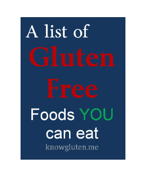 Fillable Online A list of gluten free foods to print Fax Email Print ...