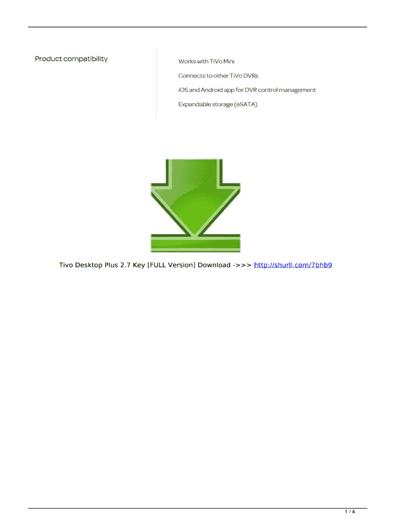 Fillable Online Tivo Desktop Plus 2 Fax Email Print pdfFiller
