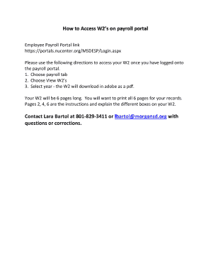Fillable Online How to Access W2s on payroll portal Fax Email Print ...