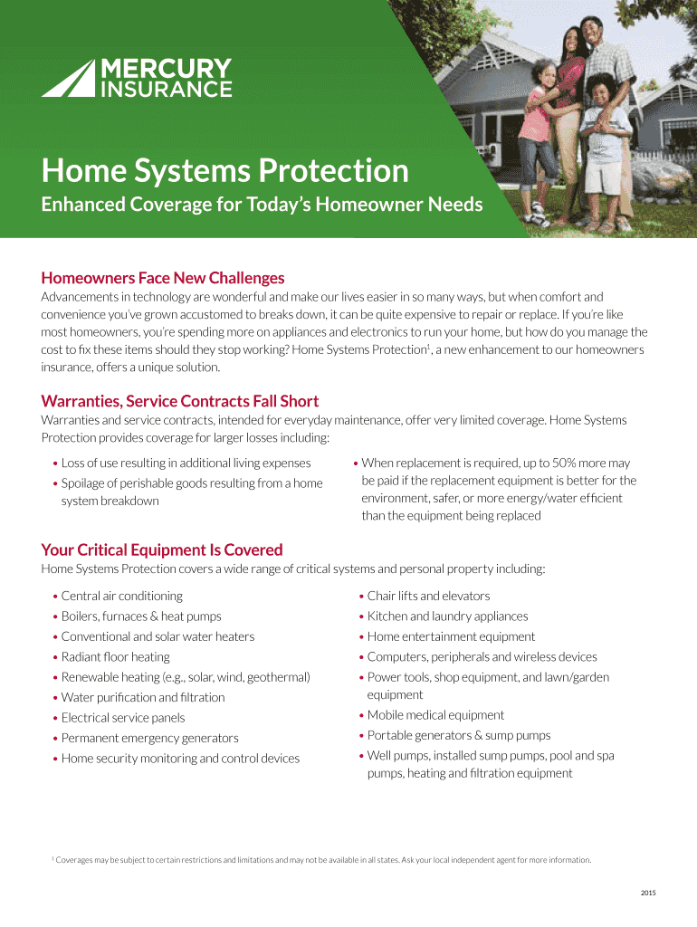 Fillable Online Home Systems Protection Fax Email Print pdfFiller