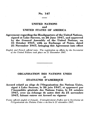 Agreement regarding the Headquarters of the United Nations,