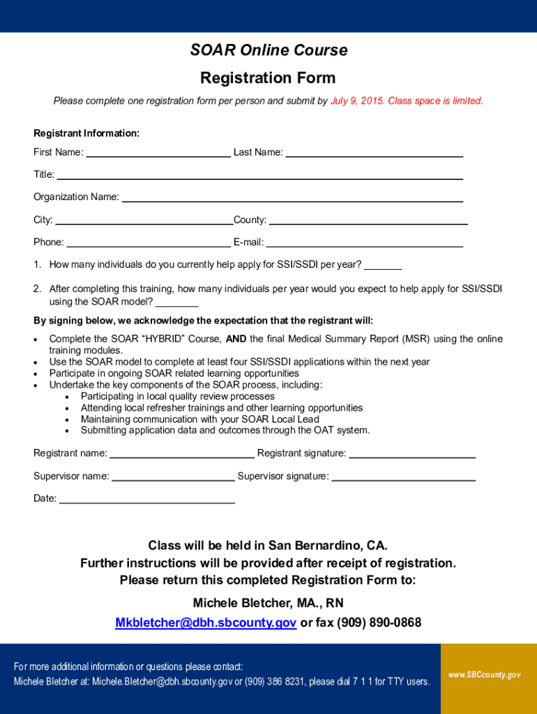 Fillable Online How is the SOAR Fax Email Print - pdfFiller