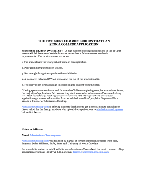 Fillable Online THE FIVE MOST COMMON ERRORS THAT CAN Fax Email Print ...