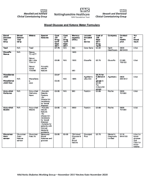 Fillable Online Blood Glucose and Ketone Meter Formulary Fax Email ...