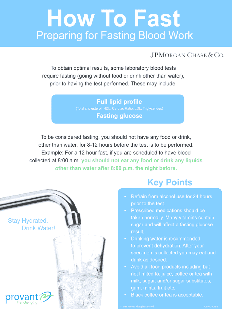 Fillable Online Fasting for a Blood Test MedlinePlus Lab Test