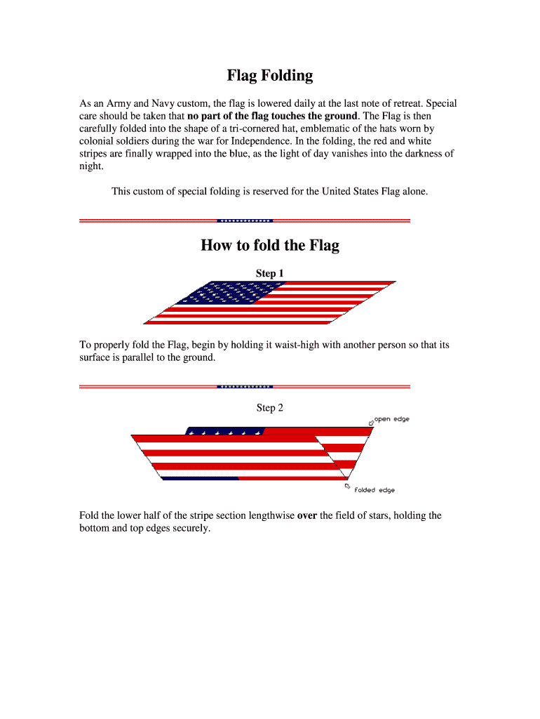 Fillable Online care should be taken that no part of the flag touches the ground Fax Email Print