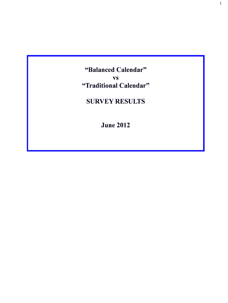 Fillable Online Balanced Calendar Fax Email Print pdfFiller