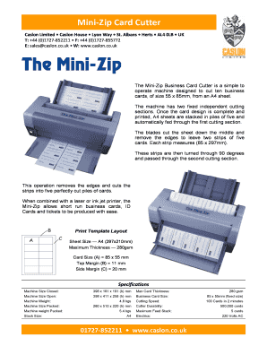 MiniZip Card Cutter