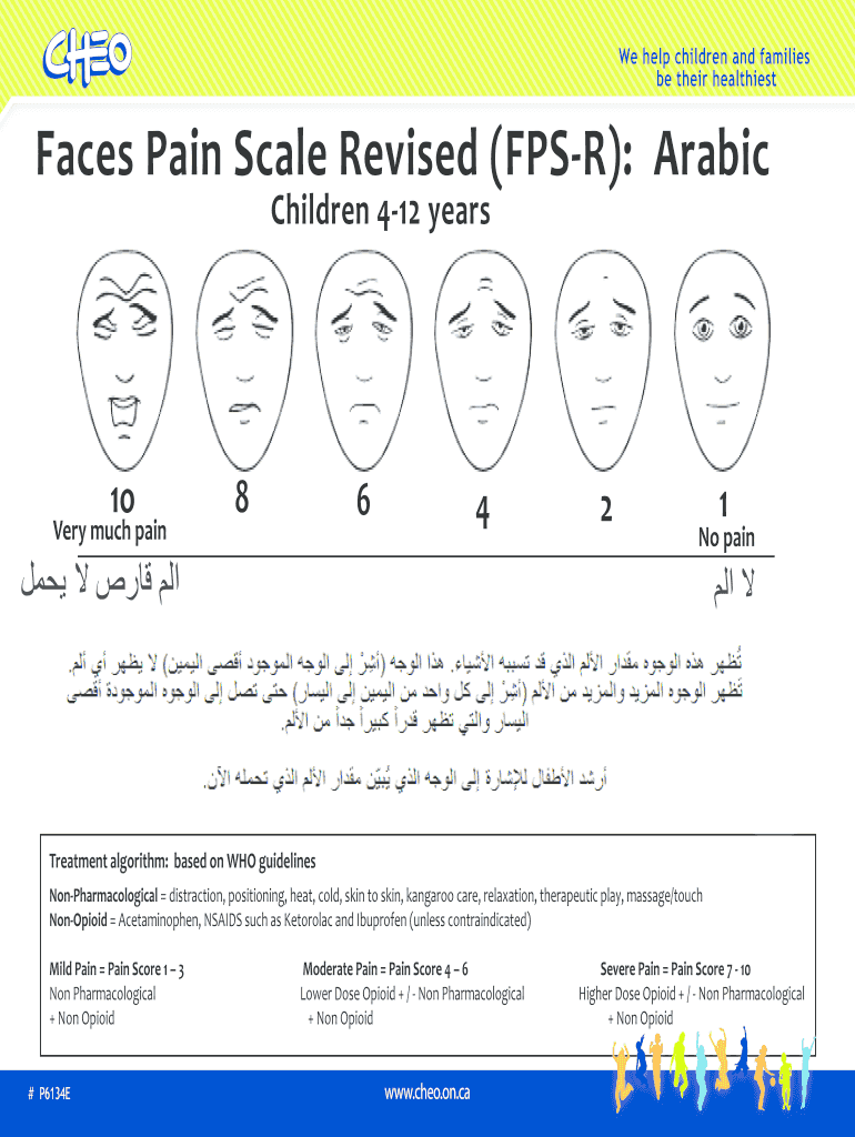 Fillable Online Faces Pain Scale Revised (FPS-R): Arabic Fax Email ...