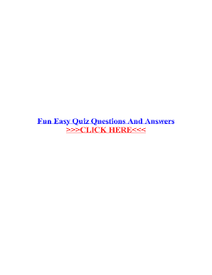 Fillable Online Fun Easy Quiz Questions And Answers Fax Email Print ...