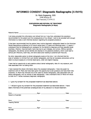 fillable informed refusal form form samples to complete online in pdf