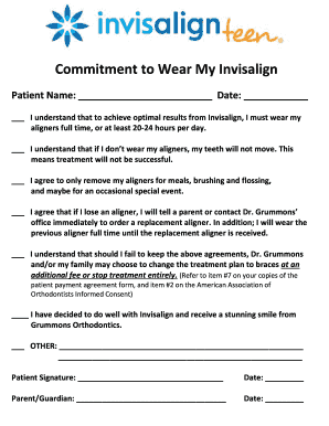 Commitment to Wear My Invisalign