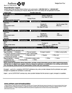 editable anthem precertification form templates to complete online anthem reconsideration form