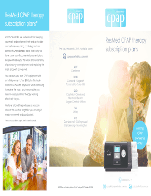 Fillable Online ResMed CPAP therapy Fax Email Print - pdfFiller