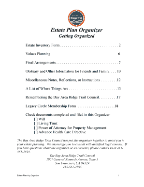 Editable estate planning organizer free download - Fill, Print