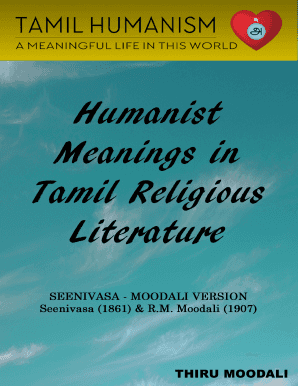 Humanist Meanings in Tamil Religious Literature