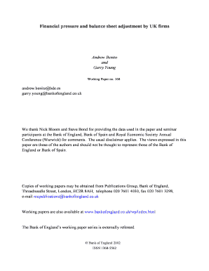 fillable online financial pressure and balance sheet adjustment by