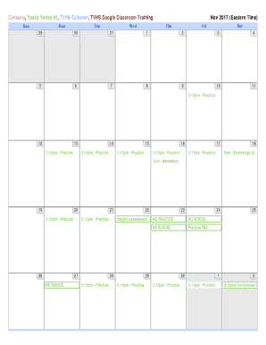 Fillable Online Contacts, T u s k y V a l l e y # 1, TVHS Calendar