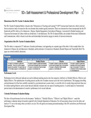 5D+ Self-Assessment & Professional Development Plan