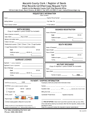 Macomb County Clerk / Register of Deeds