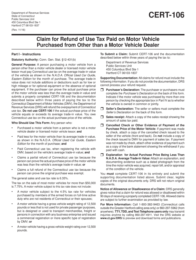 ct use tax paid vehicle online Preview on Page 1