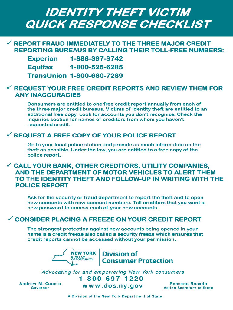 Fillable Online QUICK RESPONSE CHECKLIST Fax Email Print pdfFiller