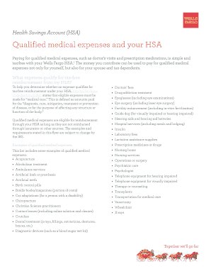 Editable what expenses qualify for hsa Forms and Document Templates